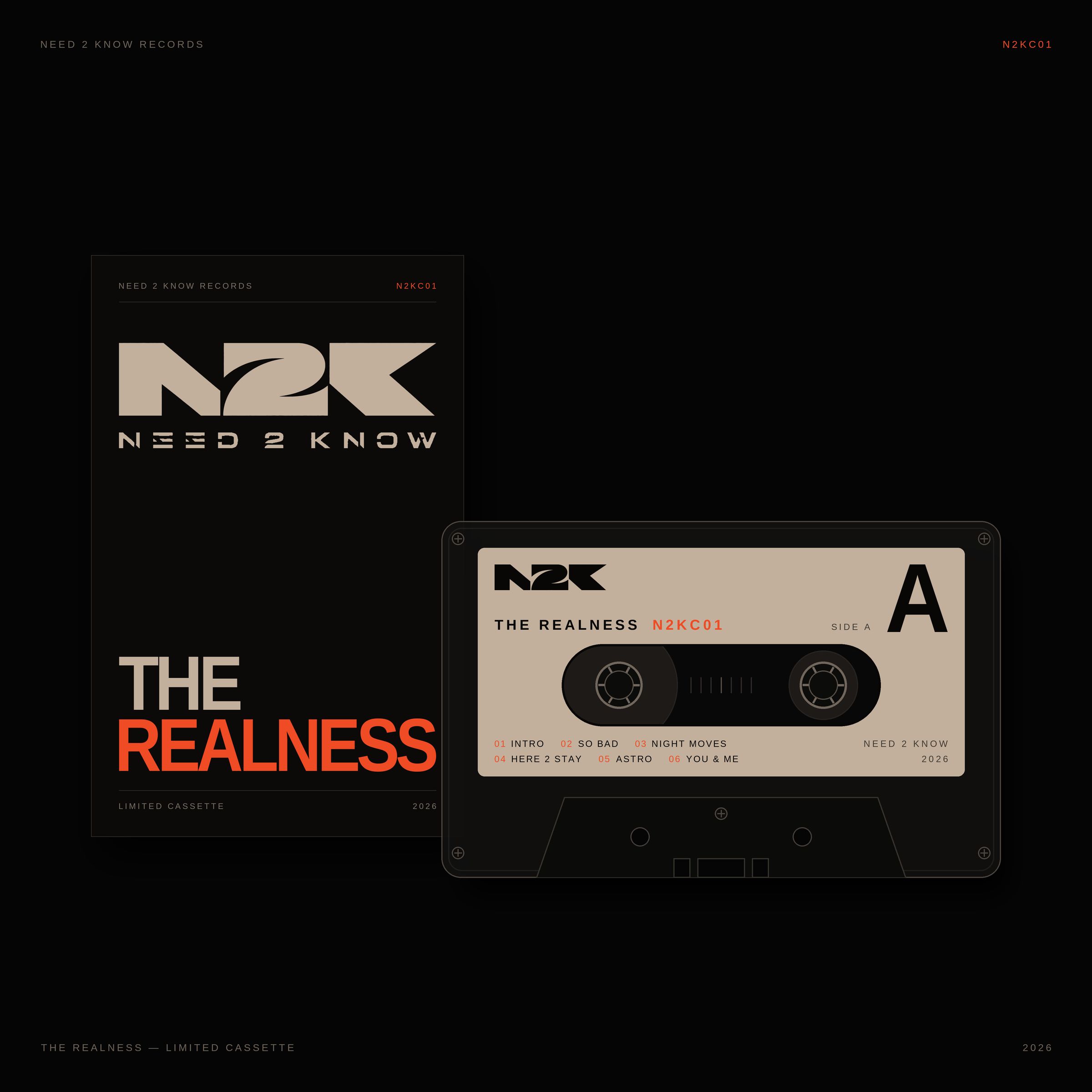 Need 2 Know — The Realness N2KC01 cassette and J-card